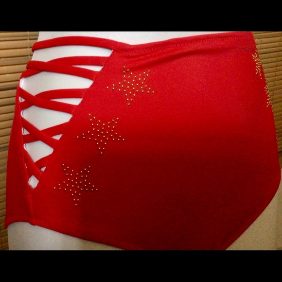 💵VS Pink NWT swimsuit cut-outs laced top hi-waist - Picture 2 of 16